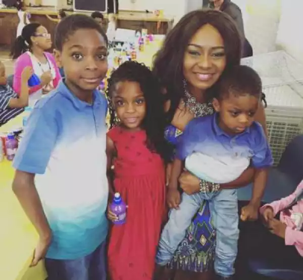 Photos: Meet Nollywood Actress Victoria Inyama With Her Adorable Kids 